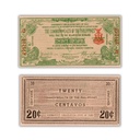 Philippines 1942 20C Negros Occidental Provincial Currency Committee Pick S644