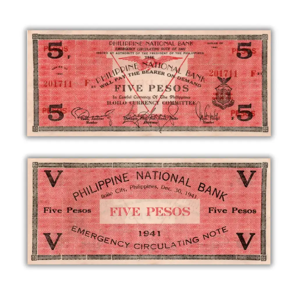 Philippines 1941 5P Iloilo Currency Pick S307