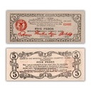 Philippines 1944 5P Mindanao Emergency Currency Board Pick S517b
