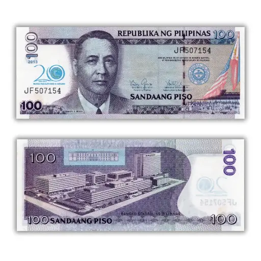 Philippines 2013 100P 20 Years Bangko Central ng Pilipinas Pick 218